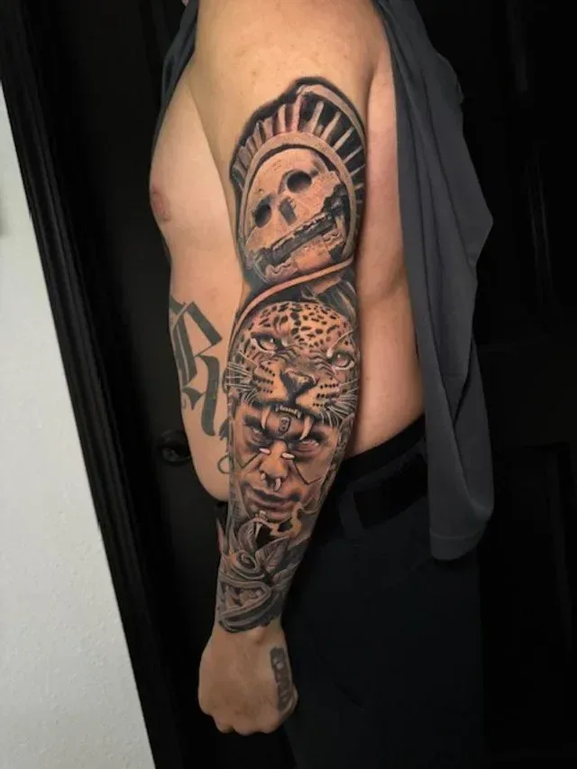 Skull and jaguar composition — Carlitos Sanchez