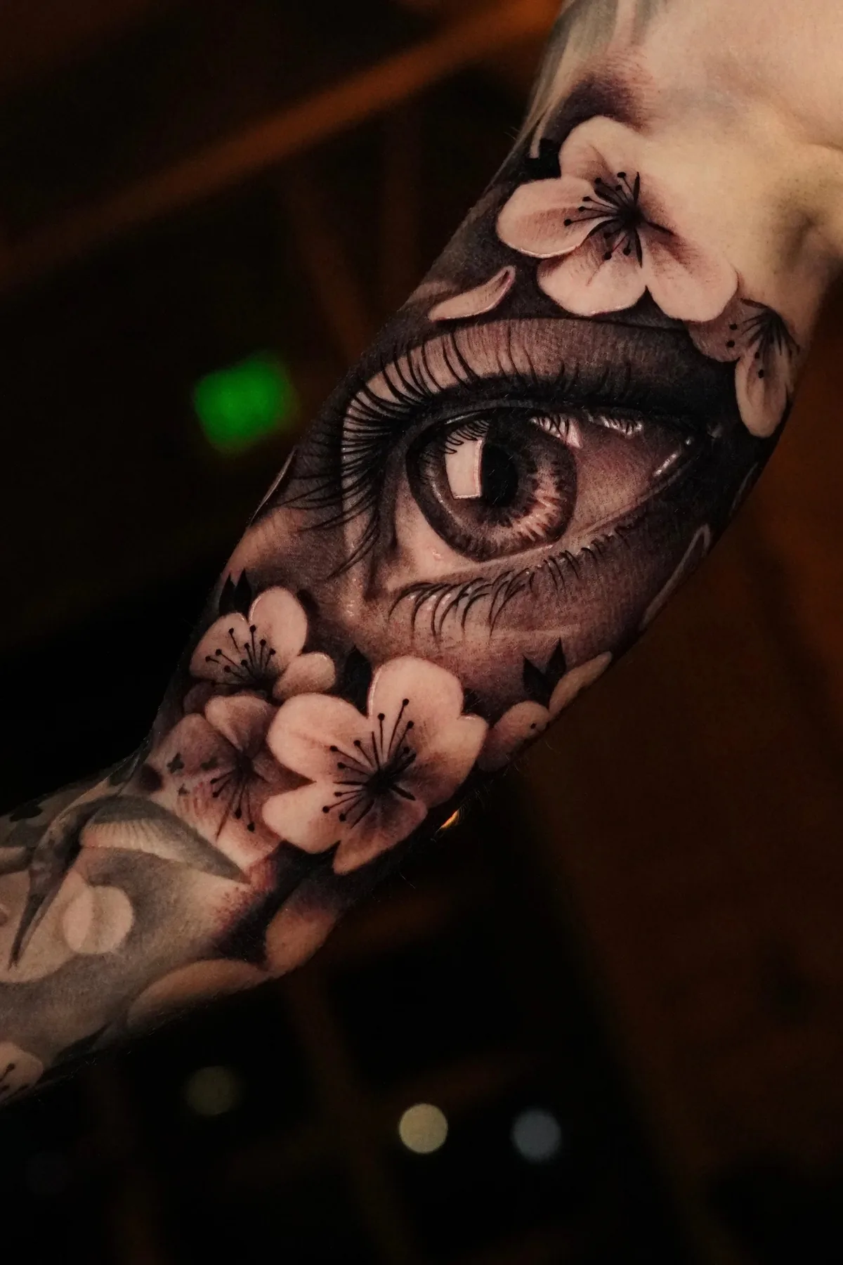 Eye and pink flowers — Jesse Missman